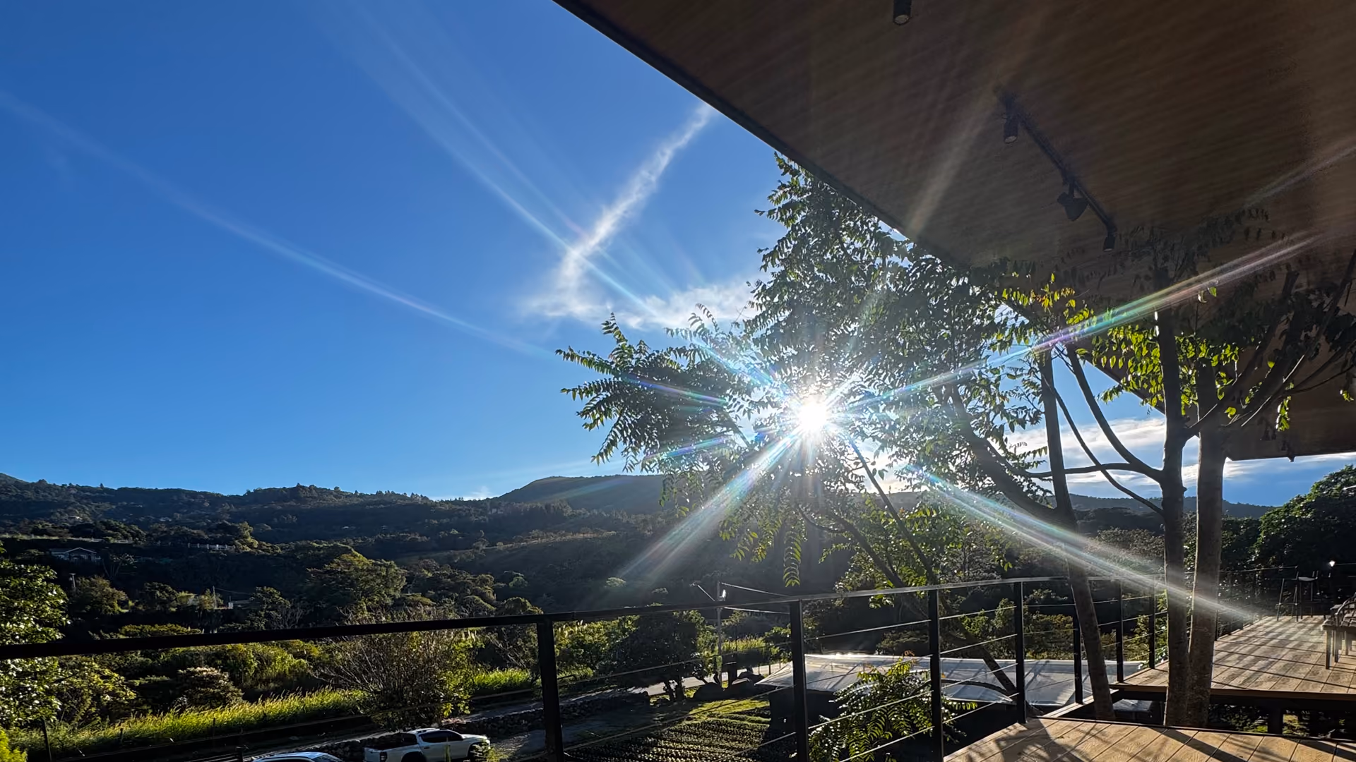 Valle de Boquete al atardecer desde la terraza